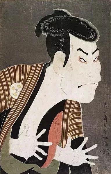 东洲斋写乐 -《三世大谷鬼次之奴江戸兵卫》- 1794年,梵高：“浮世绘就是我的信仰”,浮世绘,梵高,信仰,日本,版画,江户,葛饰北斋,美人,演员,女性