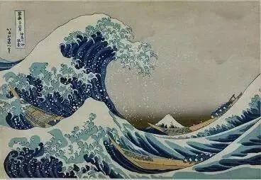 葛饰北斋-《神奈川冲浪里》-1831年,梵高：“浮世绘就是我的信仰”,浮世绘,梵高,信仰,日本,版画,江户,葛饰北斋,美人,演员,女性