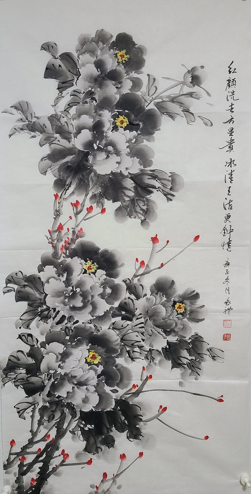 国画写意牡丹